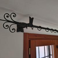 binario/bastone per tenda in ferro battuto 