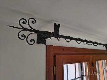 binario/bastone per tenda in ferro battuto 