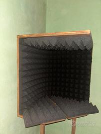 cabina microfono porta microfono registrazione 