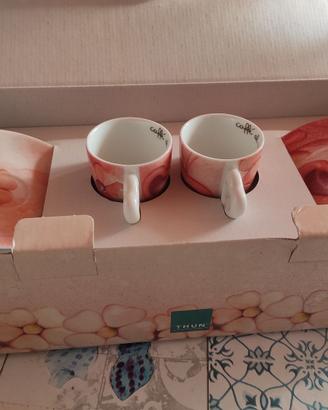 Set 2 tazze colazione in porcellana marca Thun 