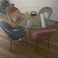 Tavolo rotondo in vetro