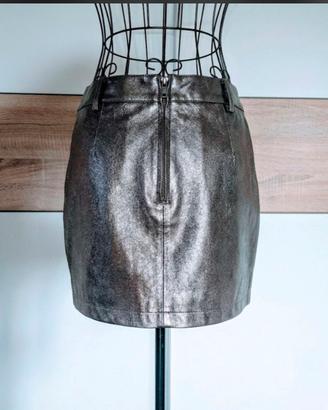 Zara - Minigonna Effetto Pelle,xs ed M diapono ile