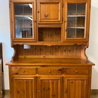 Mobile con vetrina in pino massello