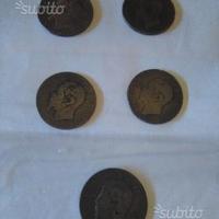 Cofanetto di circa 300 monete del 1800 Re d'Italia