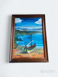 Quadro Paesaggio Marino – Cornice in Legno