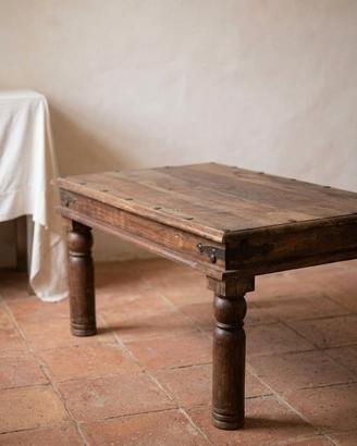tavolino da salotto etnico in legno massello