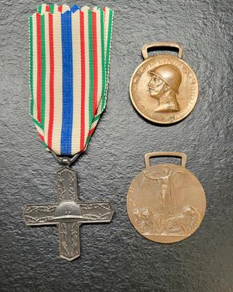 3 Medaglie Onorificenze Prima Guerra Mondiale