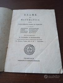 libro Antico 1830_esame matematica Gesuiti ferrar