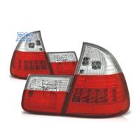 FANALI BMW E46 TOURING 98-05 LED CROMATO ROSSO