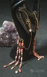 orecchini ear cuff agata vetro acciaio 