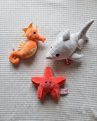 Set 3 Peluche Trudi Tema Mare Originali 