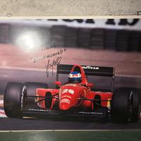 Poster Ferrari berger autografato vintage
