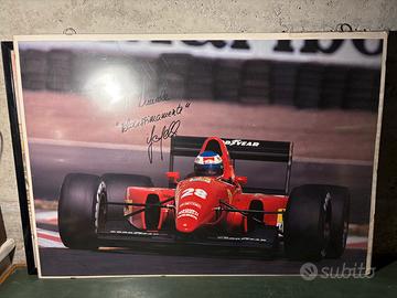 Poster Ferrari berger autografato vintage