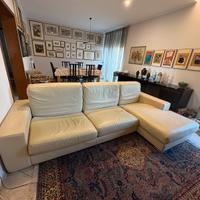 DIVANO  BERLONI IN ECOPELLE 3 POSTI + PENISOLA