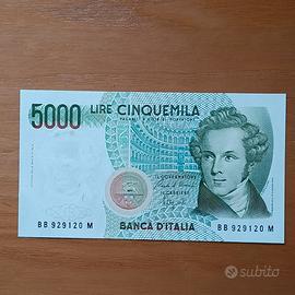 Banconota lire 5000 Bellini