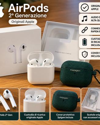 Apple AirPods di 2 generazione + custodia Spigen