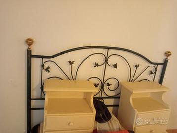 Camera da letto senza armadio letto in ferro battu