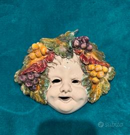 Maschera in Maiolica 