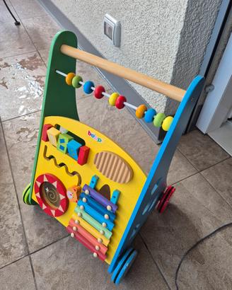 Carrello primi passi in legno 