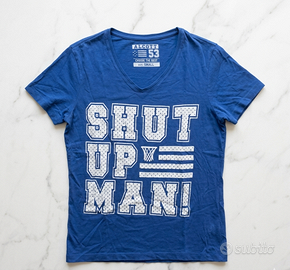 T-shirt Alcott uomo taglia S blu street vintage