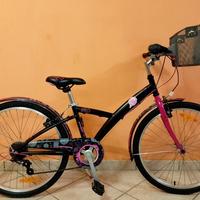 Bici 24" b-twin con cambio perfetta 