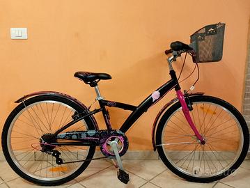 Bici 24" b-twin con cambio perfetta 