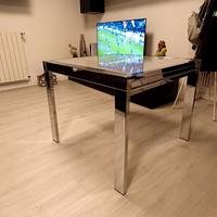 Tavolo in vetro quadrato 4 posti allungabile