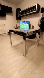 Tavolo in vetro quadrato 4 posti allungabile