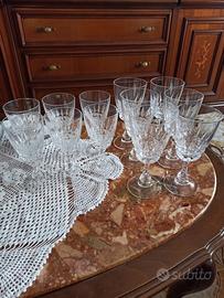 Servizio da 24 bicchieri in cristallo di Boemia