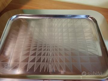 vassoio in acciaio inox misura 46 x 33 