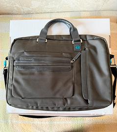 Piquadro borsa da lavoro pc tessuto pelle tracolla