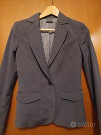 Tailleur Sisley giacca e gonna, grigio/blu scuro