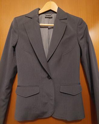 Tailleur Sisley giacca e gonna, grigio/blu scuro