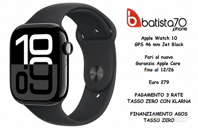 Apple Watch 10 46 mm Gps Jet Black con Apple Care