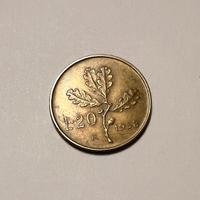 Moneta 20 lire Repubblica Italiana 1958