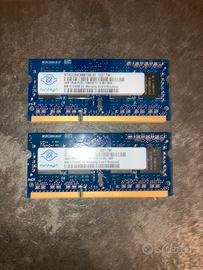 Coppia Memoria RAM NANYA DDR3 4GB 1600MHZ 204 pin
