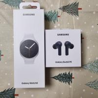 Samsung Watch silver 8 44m + Samsung buds 3 Fe