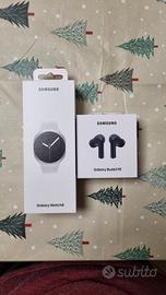 Samsung Watch silver 8 44m + Samsung buds 3 Fe