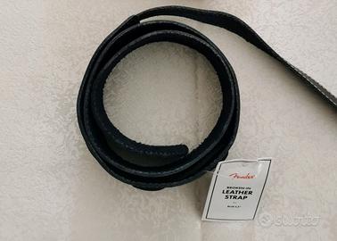 Tracolla Fender broken-in leather strap blue 2,5”