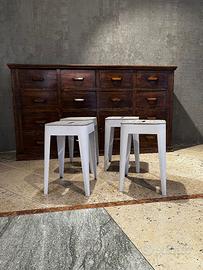 Sgabello ferro legno