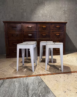 Sgabello ferro legno