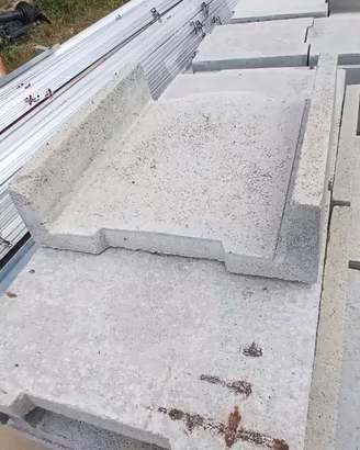 Coperture per canali di scolo, grondaie in calcest