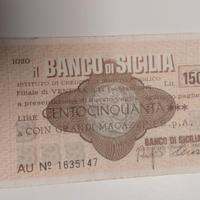 Miniassegno Banco di Sicilia