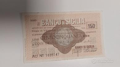 Miniassegno Banco di Sicilia