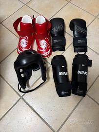 Kit Protezioni kickboxe ragazza/o