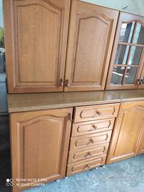 mobile cucina in rovere massiccio