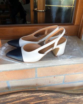 Scarpe eleganti donna 37 bianco blu – come nuove