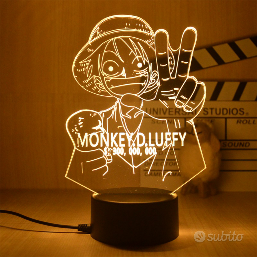 ONE PIECE LAMPADA LED 3D altezza 18Cm - Arredamento e Casalinghi In vendita  a Roma