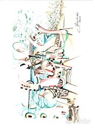 senza titolo ,acquerello di Carlo Barchielli