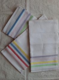 3 strofinacci cucina misto lino